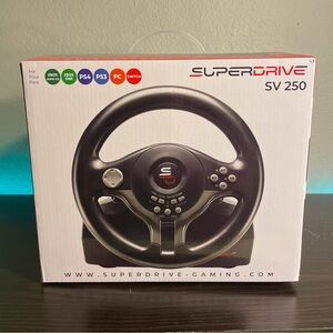 Superdrive SV 250 Racing Steering Wheel & Pedals With Box Tested & Works